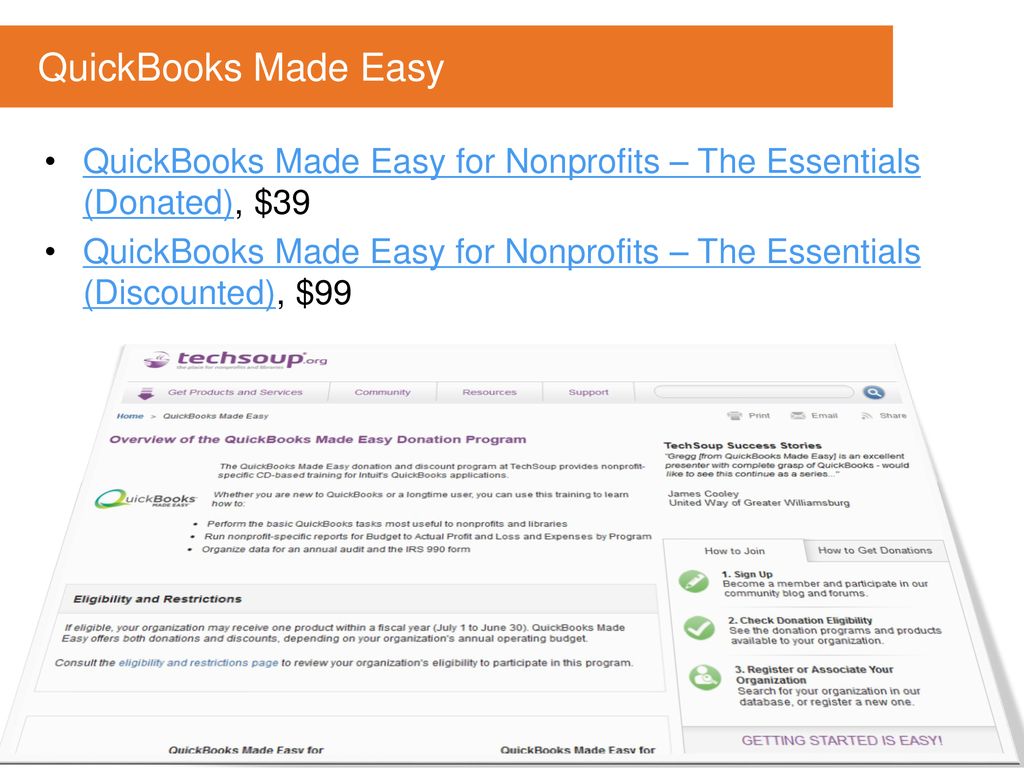 QuickBooks for New Nonprofit Users ppt download