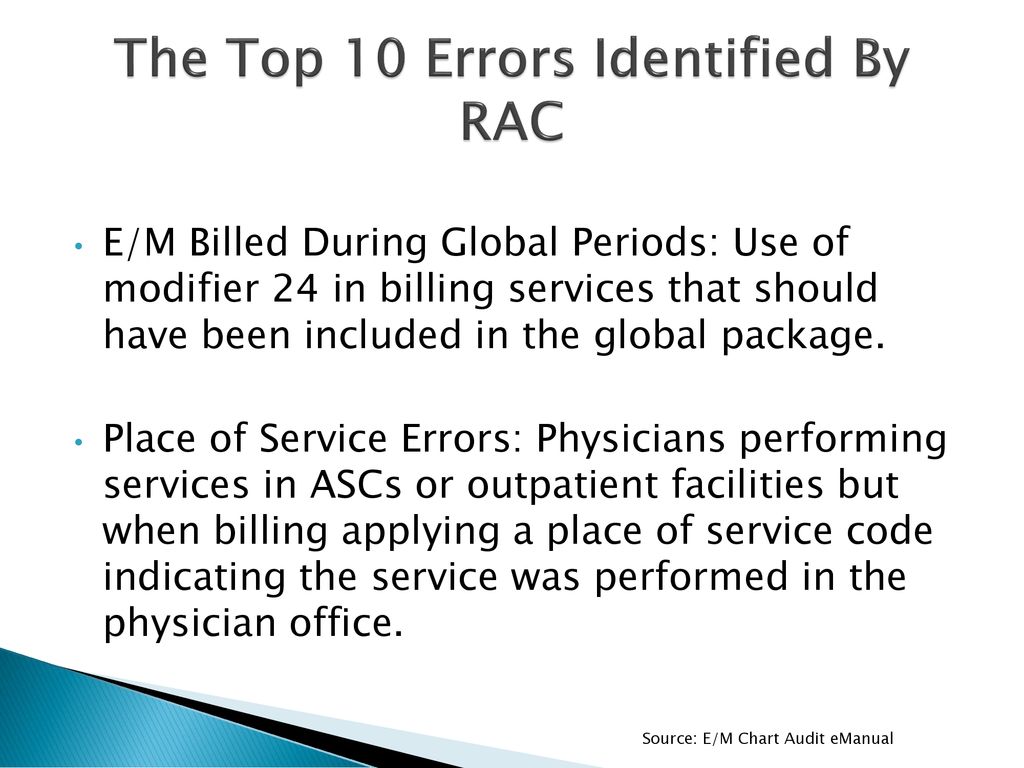 The Top 10 Errors Identified By RAC