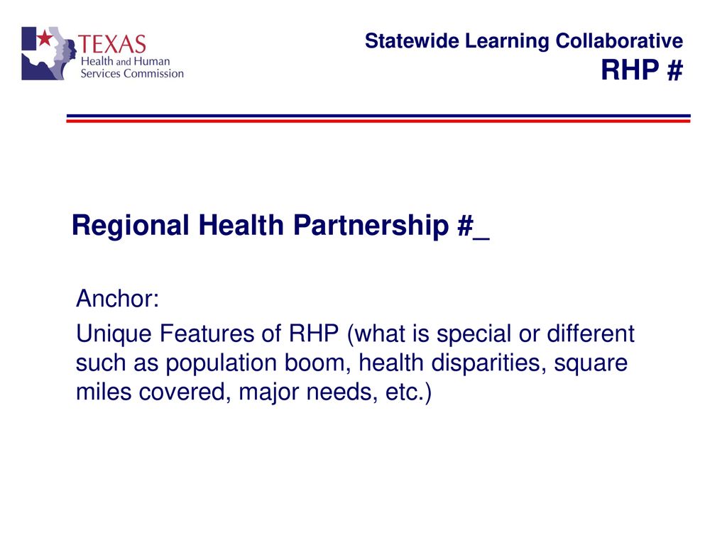 Statewide Learning Collaborative RHP #