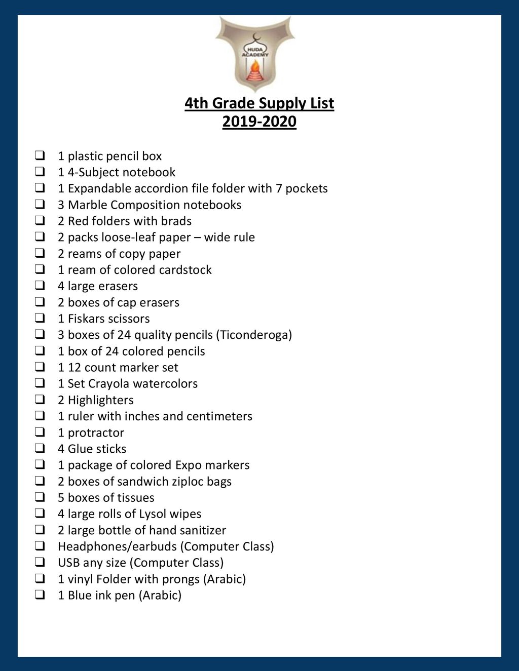 Infant Supply List Daily Supplies Classroom Supplies - ppt download