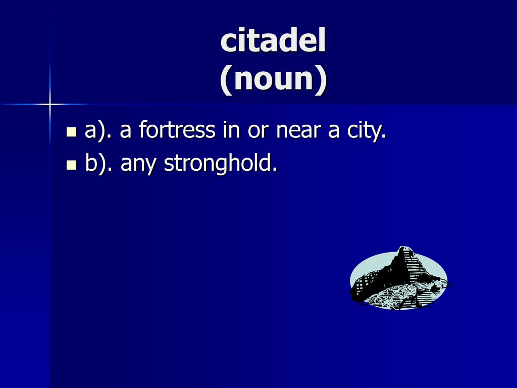 Fortress. Words, Fortress, Nouns