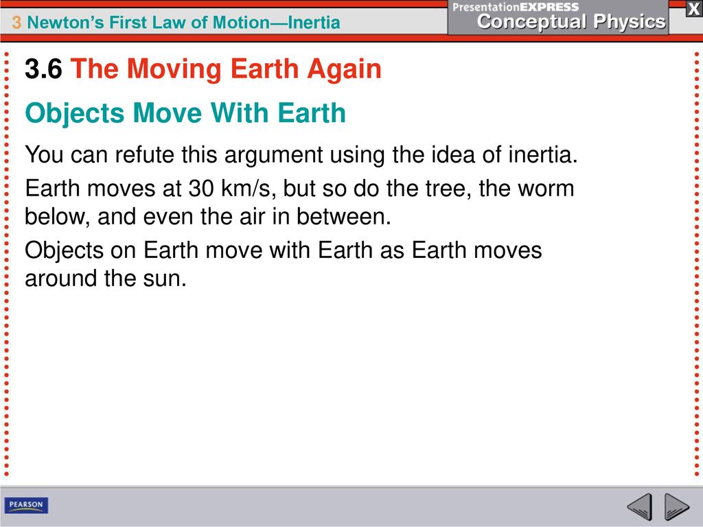 Objects Move With Earth