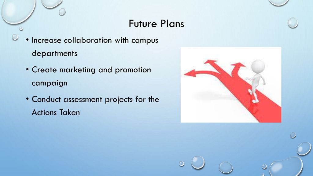 Future Plans Increase collaboration with campus departments