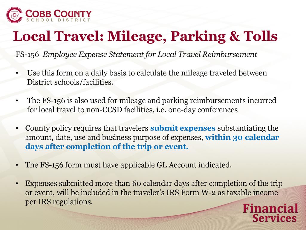 Local Mileage Reimbursement Training - ppt download