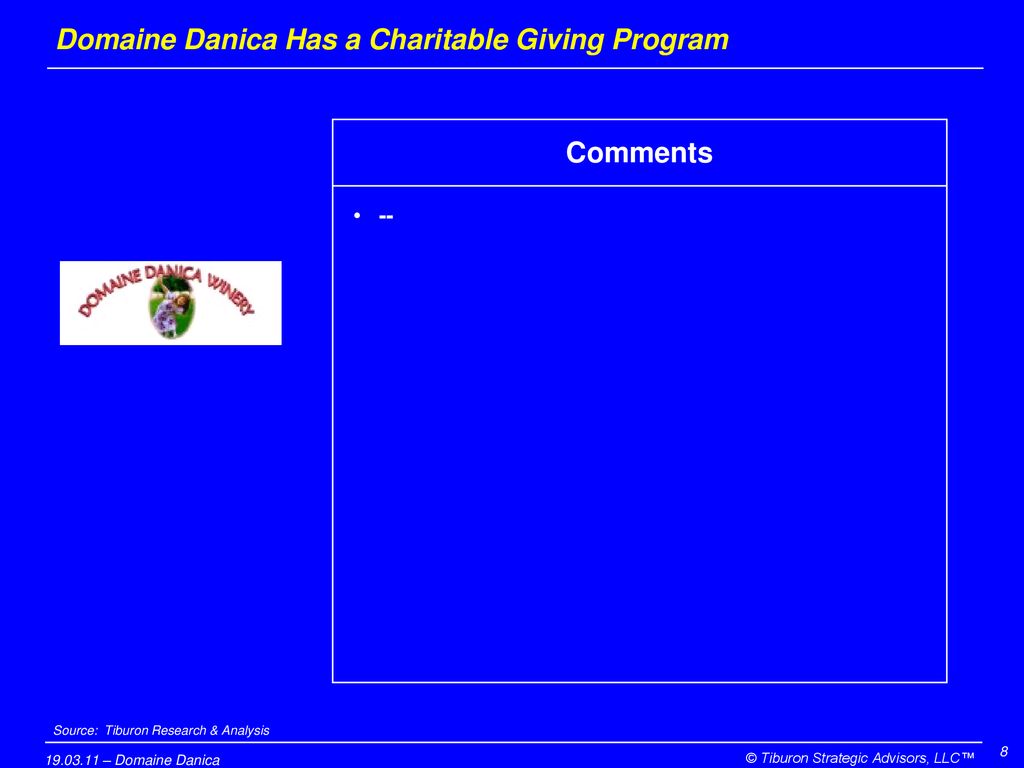 Domaine Danica Has a Charitable Giving Program