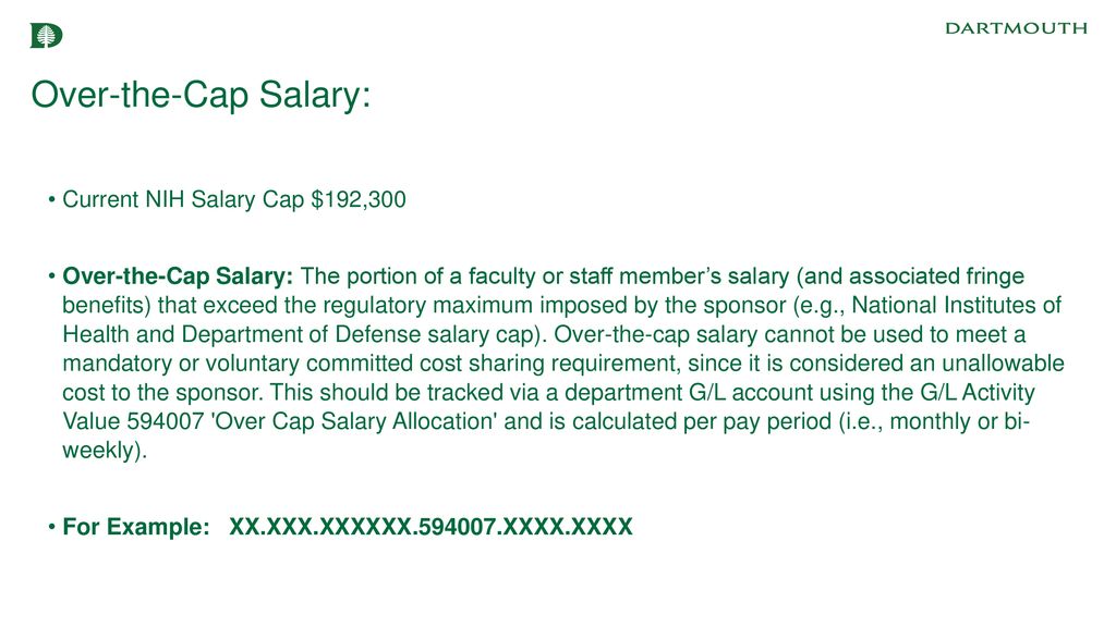 OvertheCap Salary Current NIH Salary Cap 192, ppt download