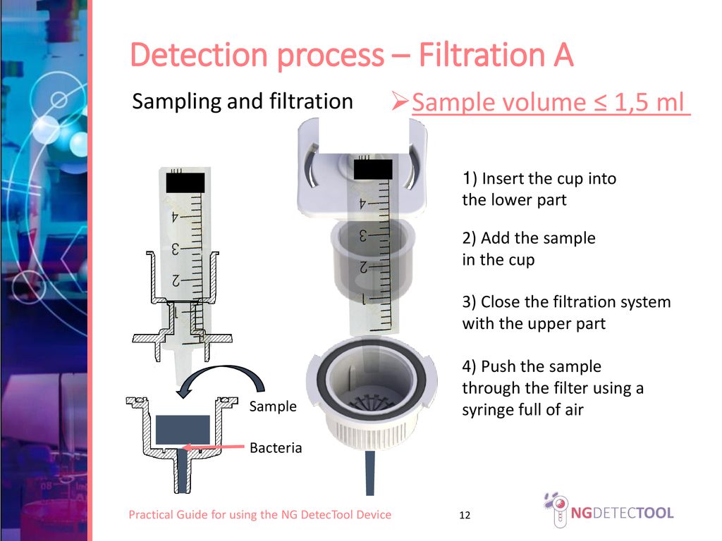 Detection process – Filtration A