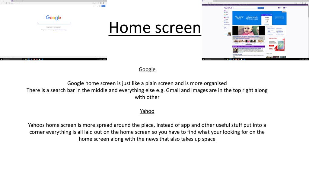 The difference between google and yahoo ppt download