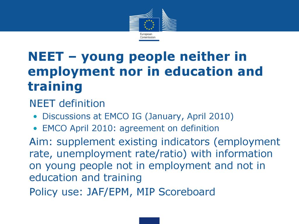 NEET – young people neither in employment nor in education and training