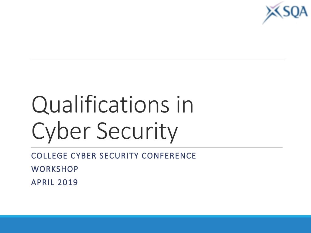Qualifications in Cyber Security - ppt download