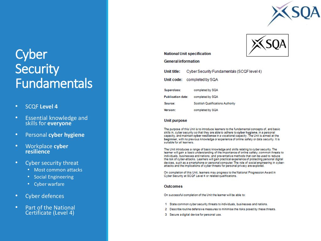 Qualifications in Cyber Security - ppt download