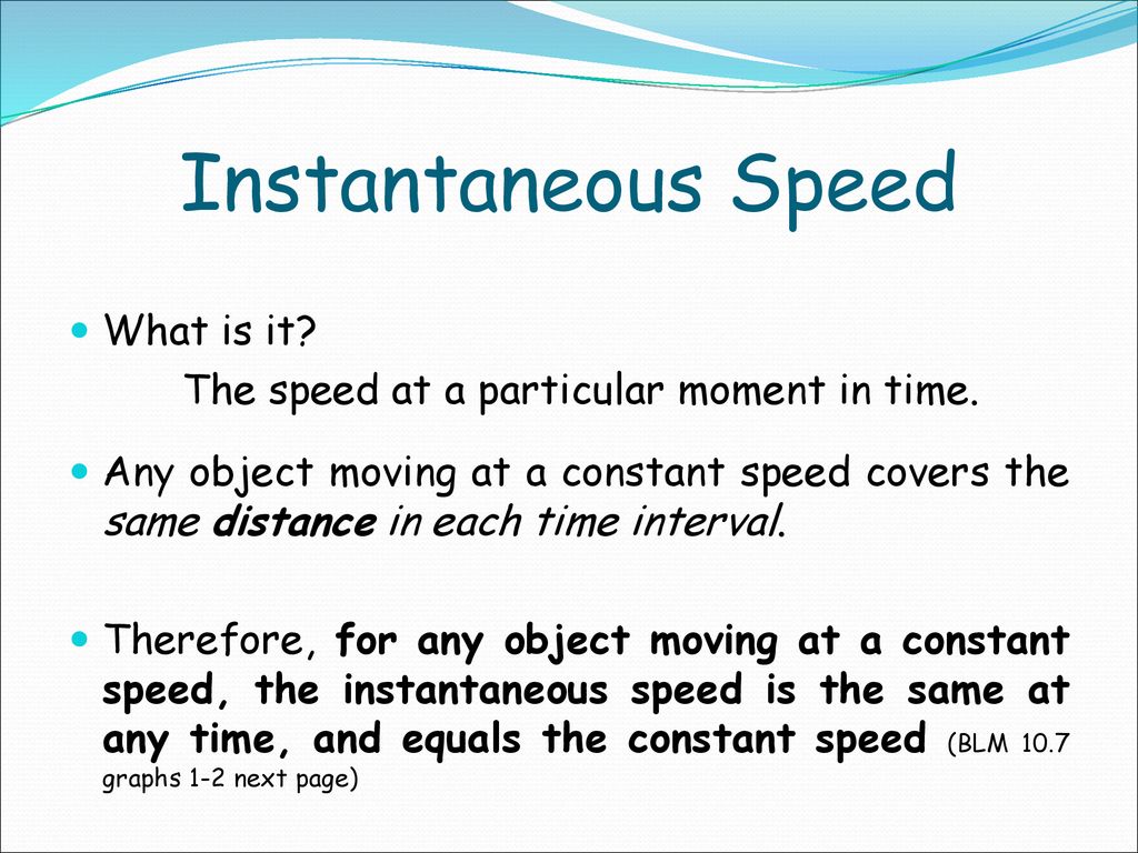 Instantaneous Speed ppt download