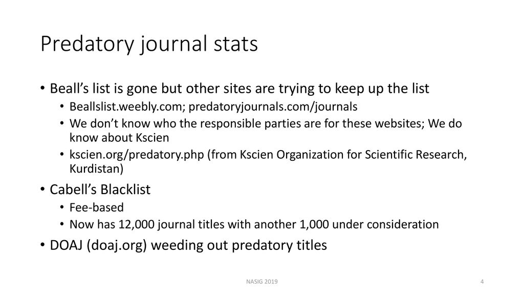 Business Librarians Confronting Predatory Publishing ppt download