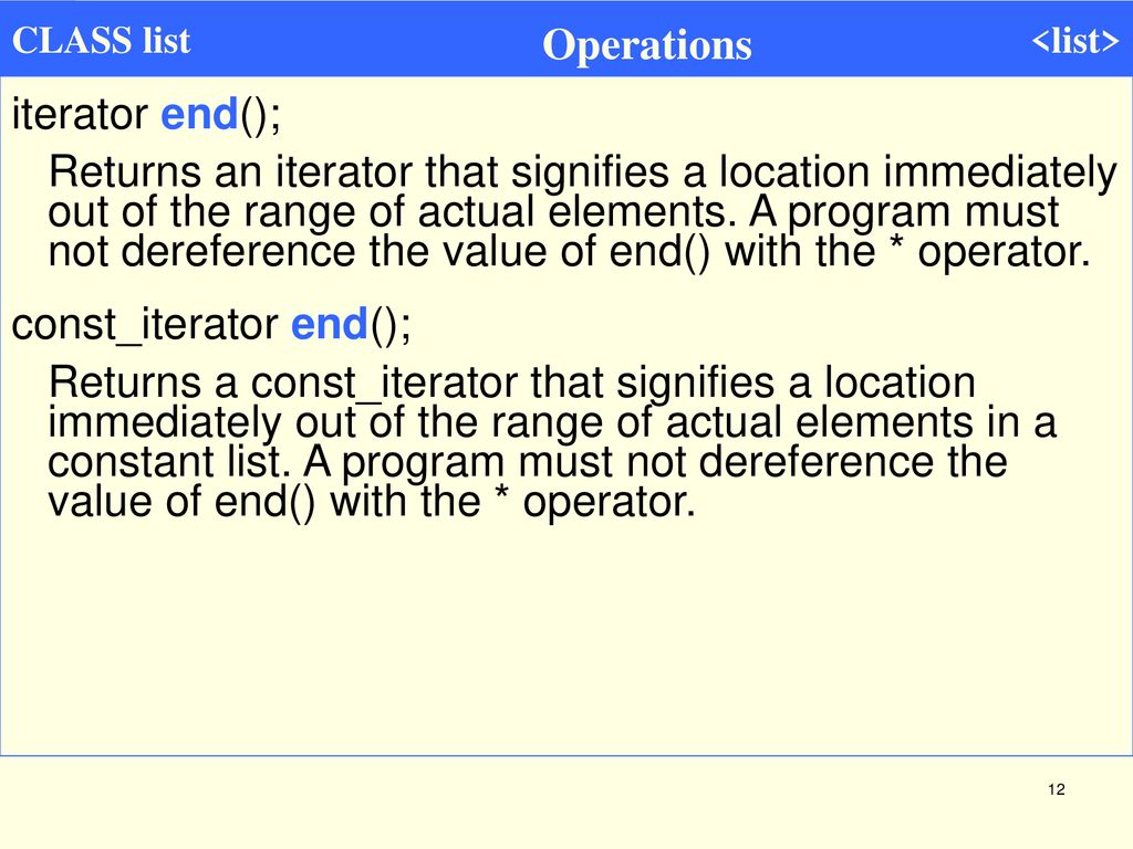 const_iterator end();