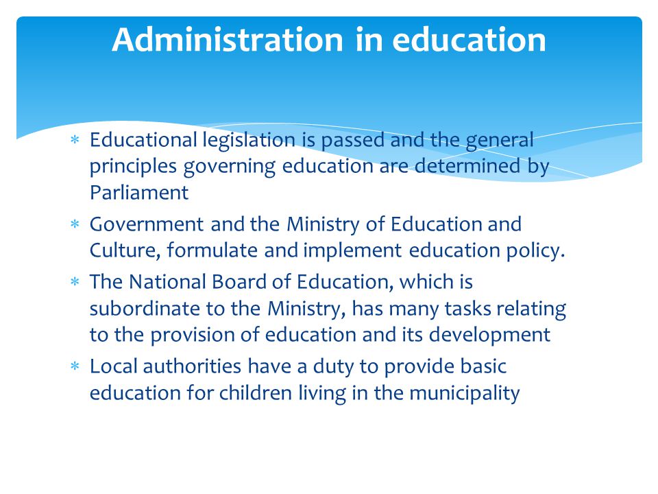 Administration in education