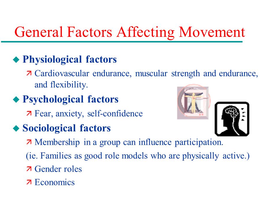 General Factors Affecting Movement