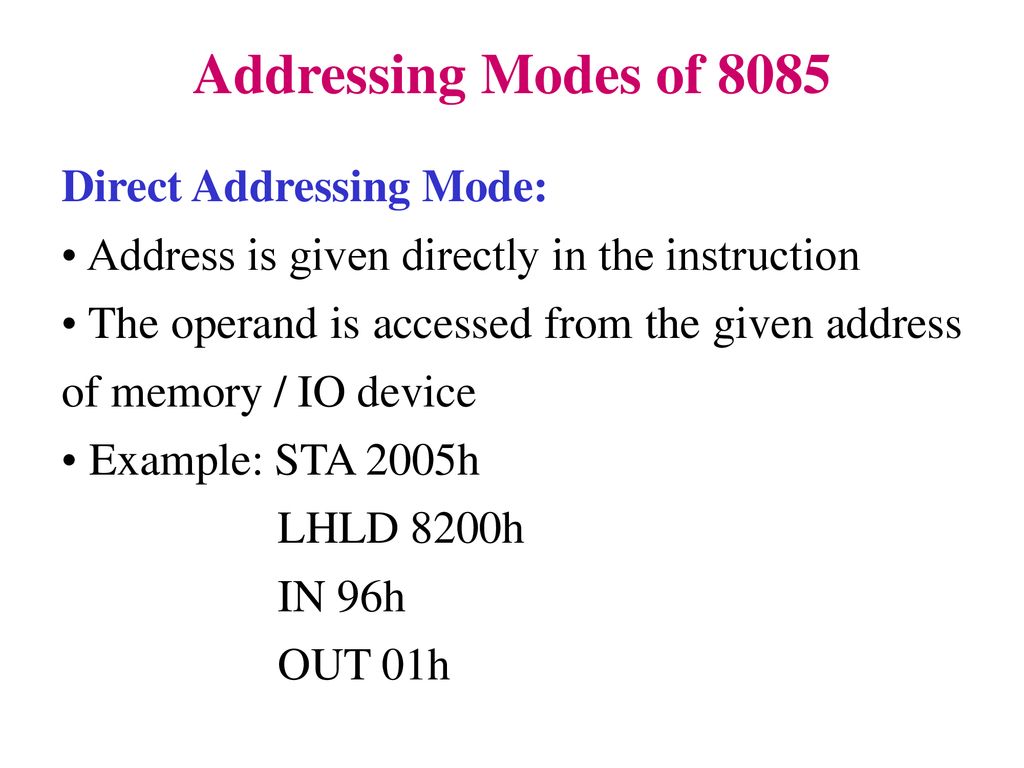 Addressing modes of ppt download