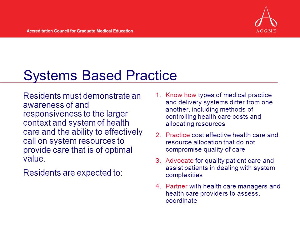 Systems Based Practice