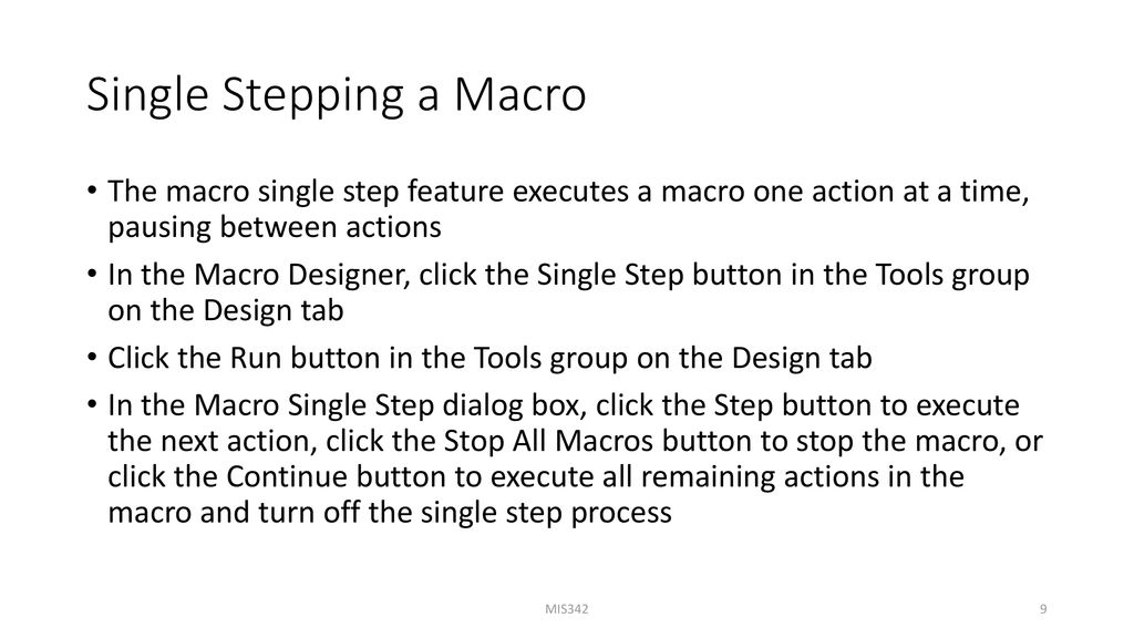 Tutorial 10 Automating Tasks with Macros - ppt download