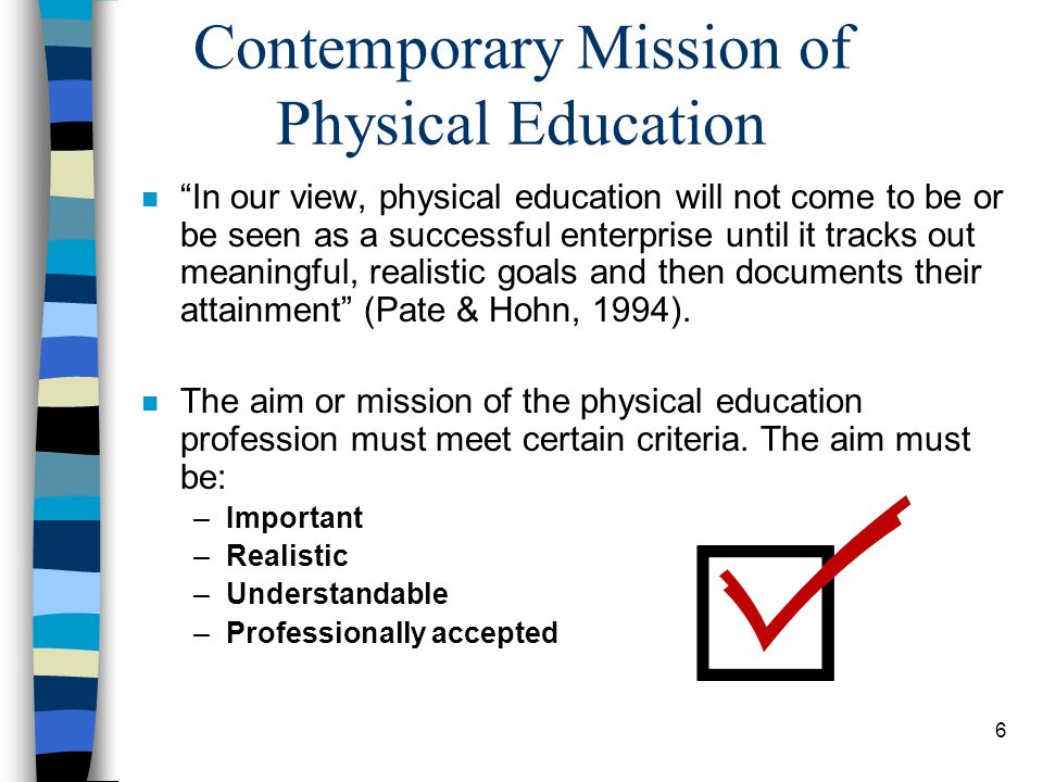 Contemporary Mission of Physical Education