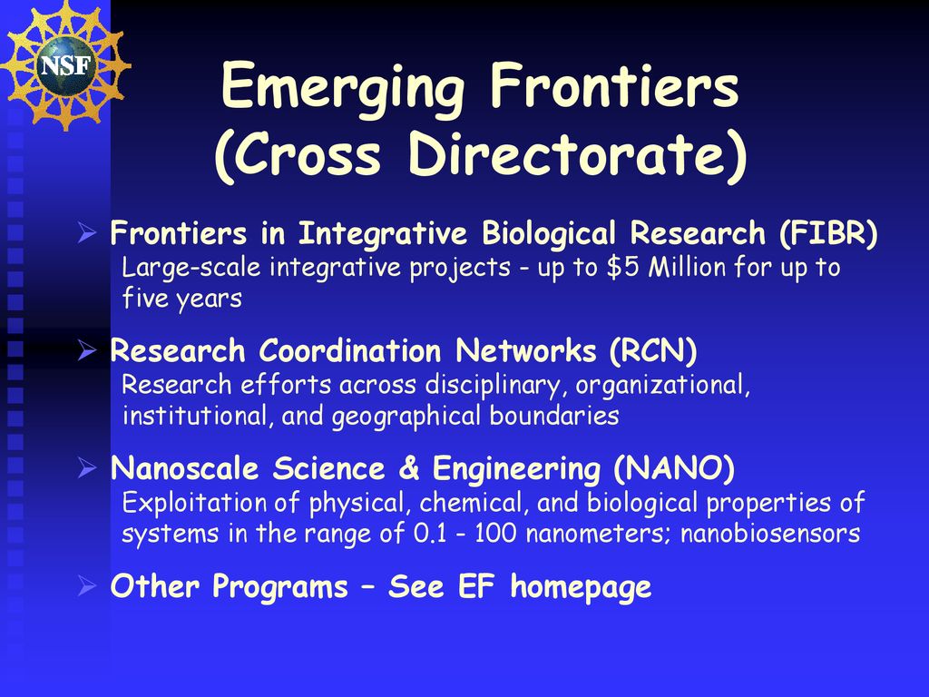 Emerging Frontiers (Cross Directorate)
