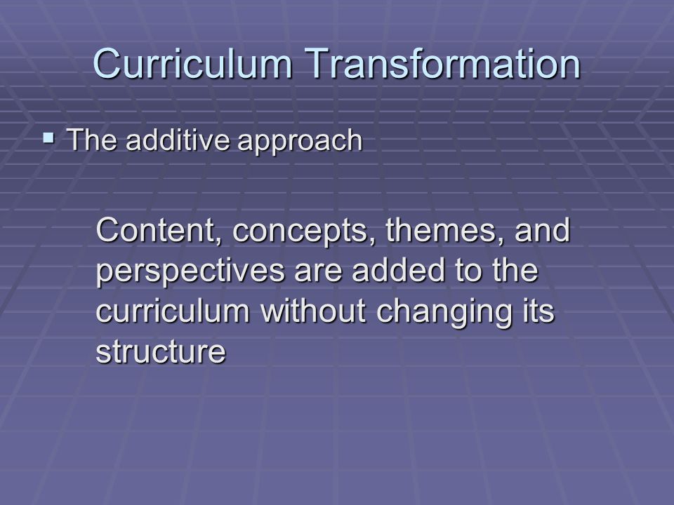 Curriculum Transformation