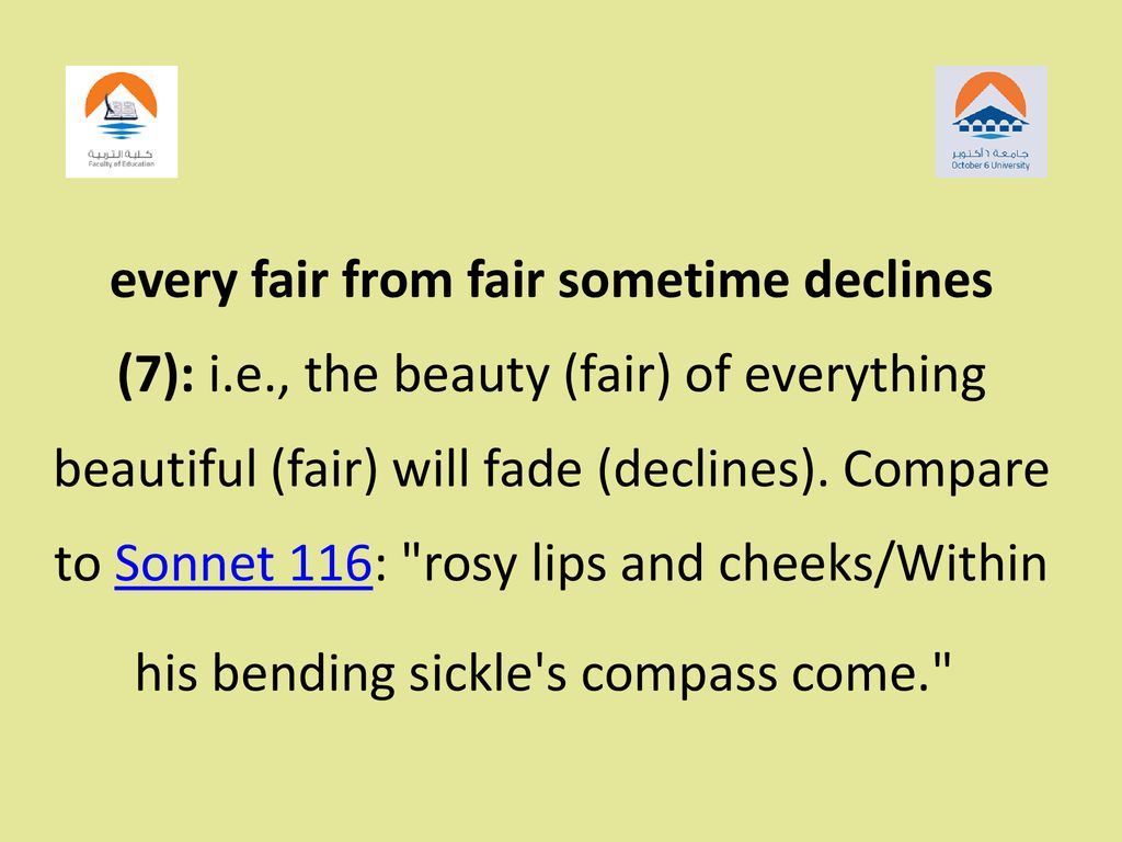 every fair from fair sometime declines (7): i. e