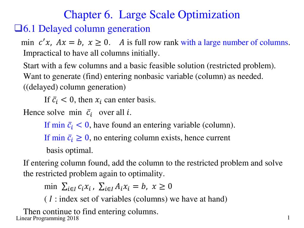 Chapter 6. Large Scale Optimization - ppt download