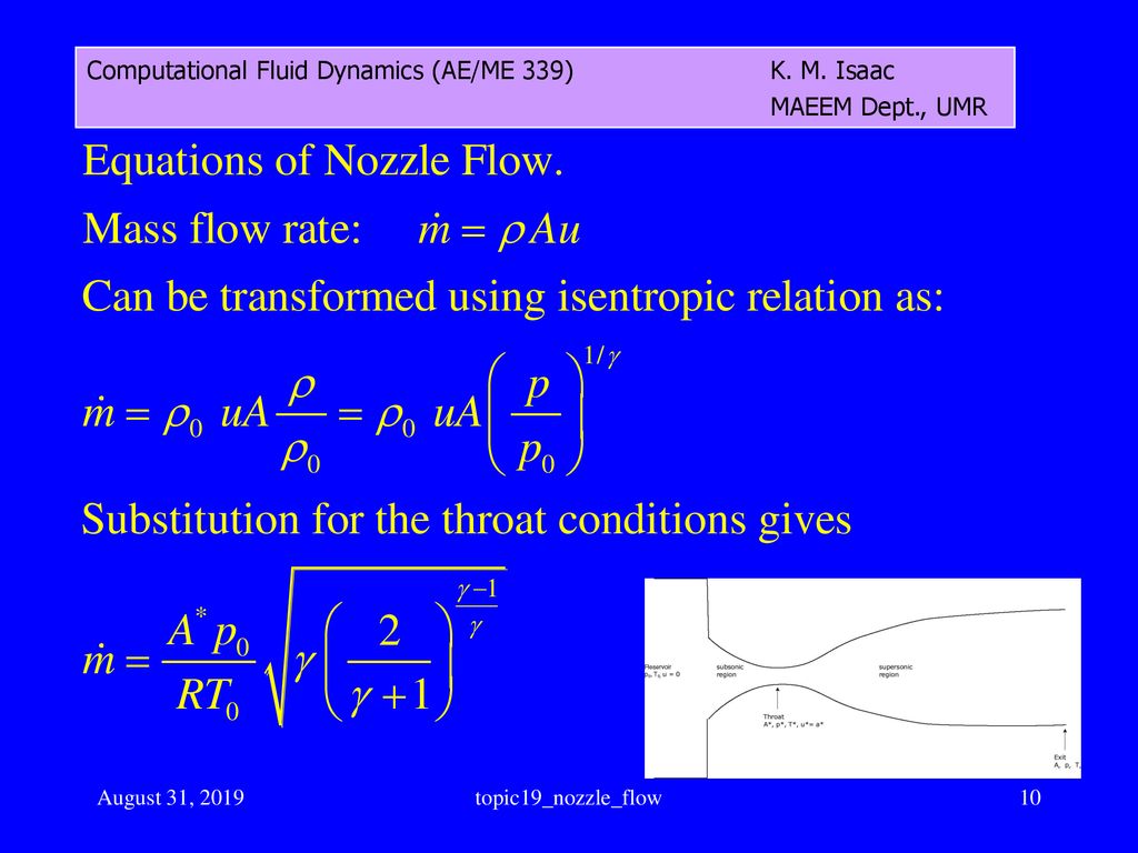 AE/ME 339 Computational Fluid Dynamics (CFD) K. M. Isaac ppt download