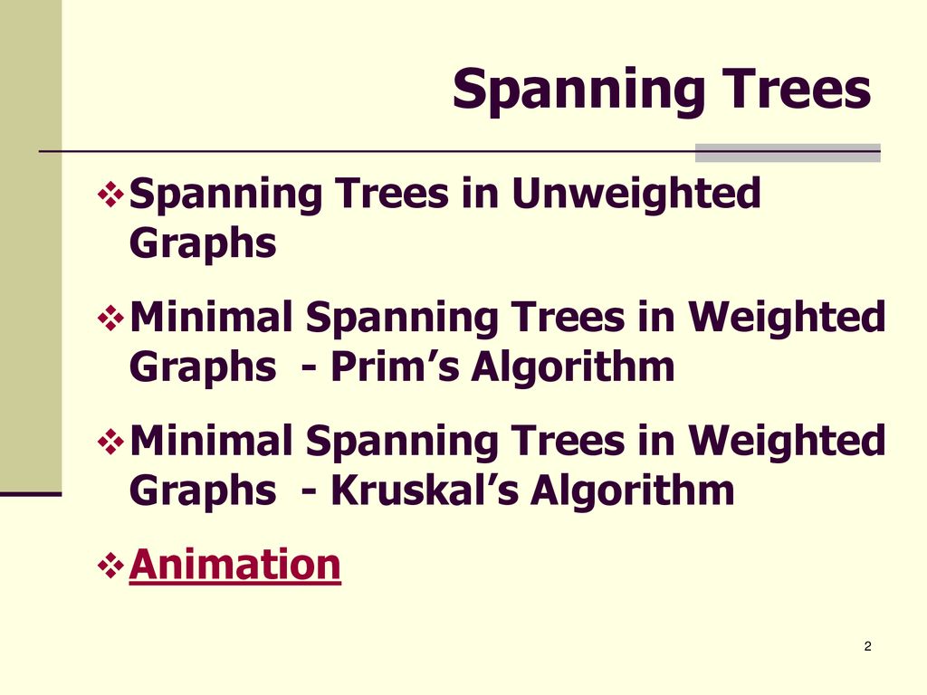 Chapter 9: Graphs Spanning Trees - ppt download