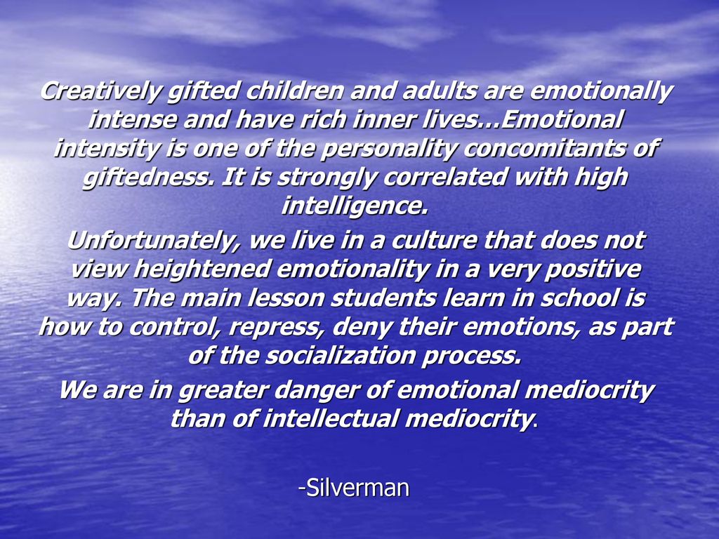Social and Emotional Needs of Gifted and Twice Exceptional Students  Advanced Education Services Las Cruces Public Schools “The world is too  much with us; - ppt download