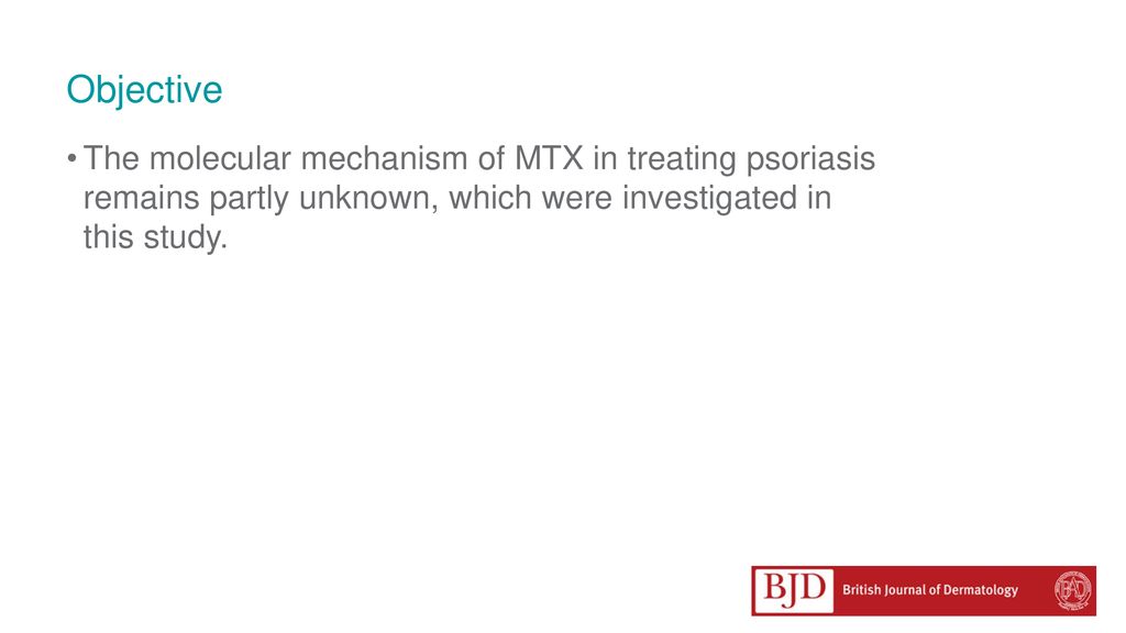 Objective The molecular mechanism of MTX in treating psoriasis remains partly unknown, which were investigated in this study.
