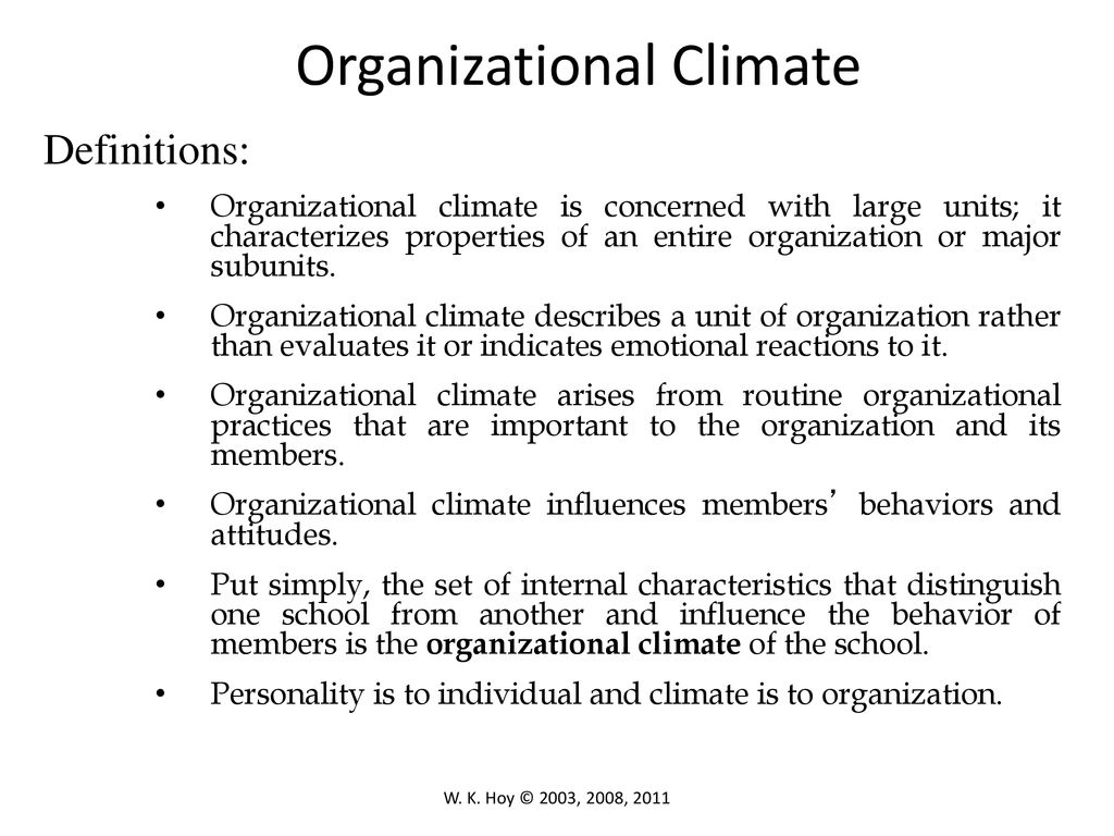 Chapter 6 Organizational Climate of Schools - ppt download