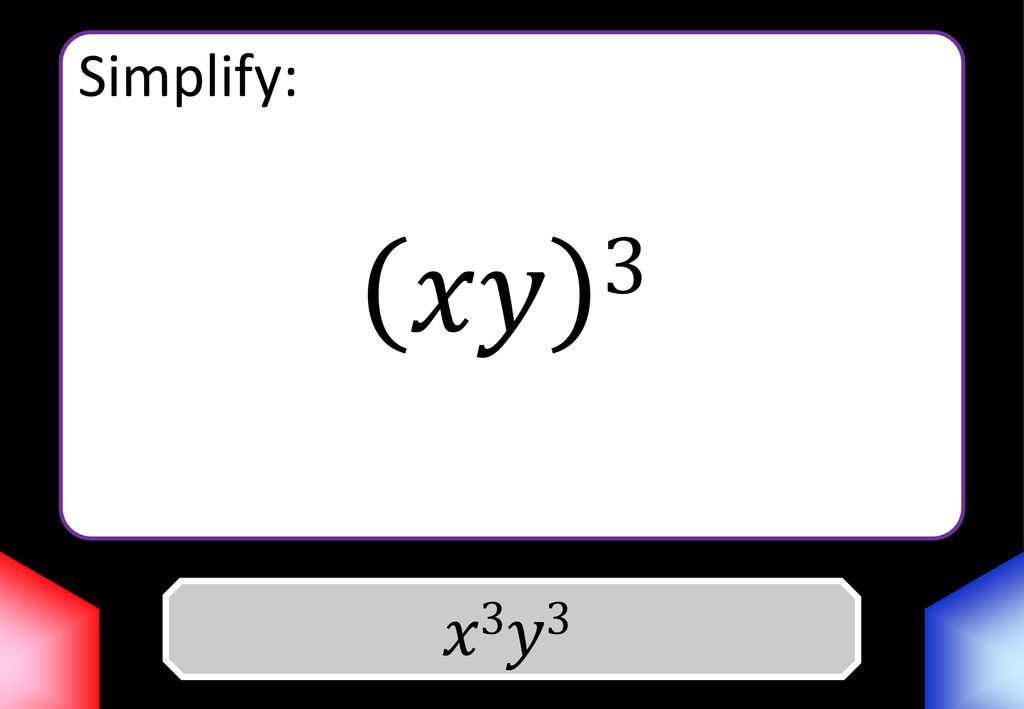 Simplifying Squared Cubed Expressions Blockbusters Ppt Download