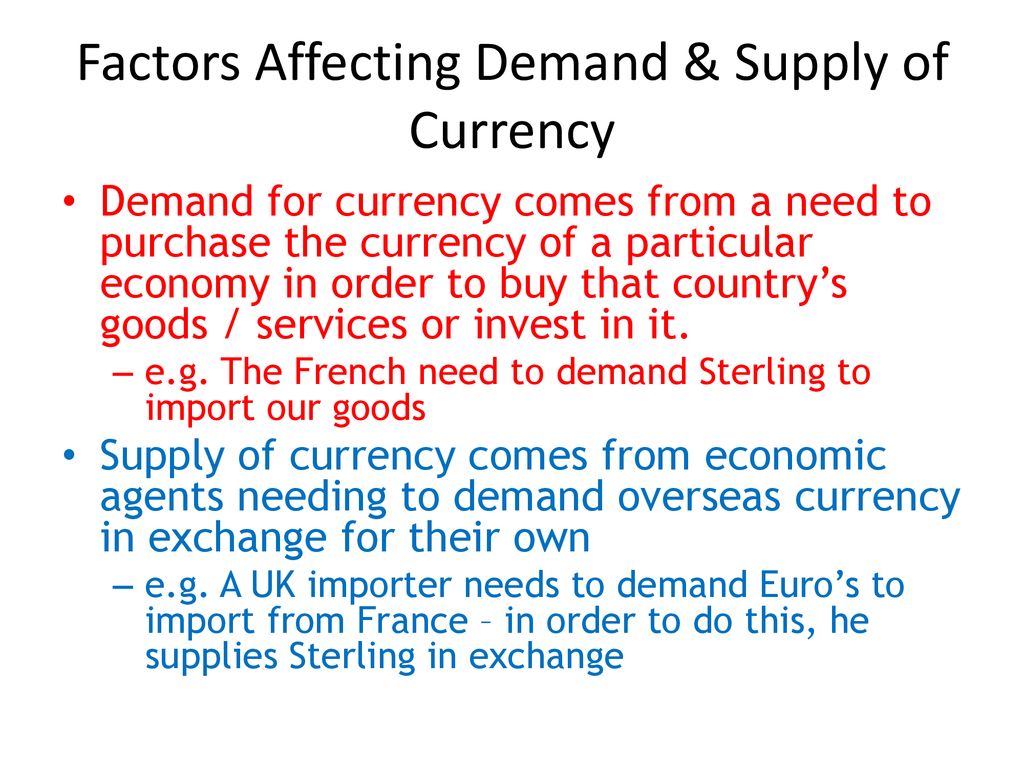 factors that influence demand and supply