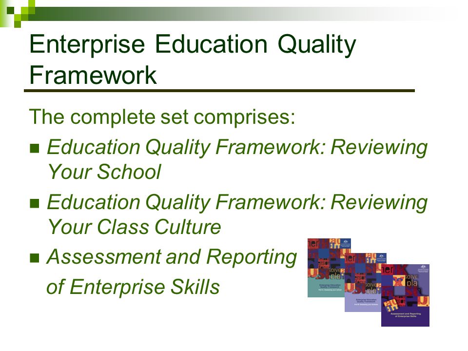 Enterprise Education Quality Framework