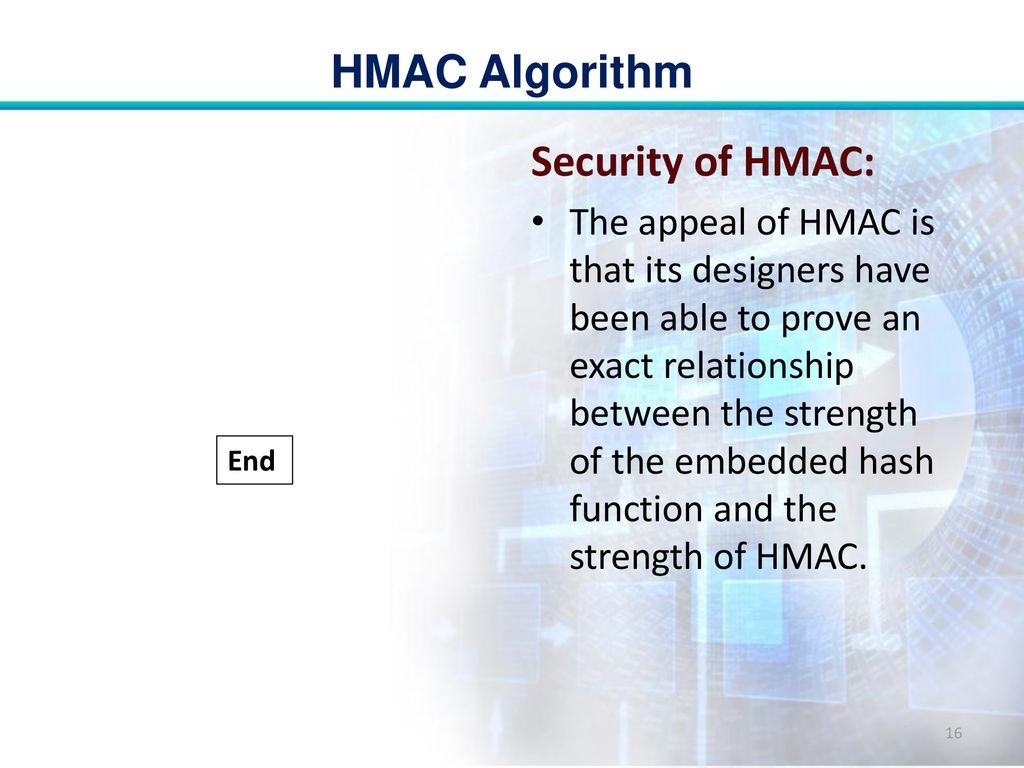 HMAC Algorithm Network Security. - ppt download