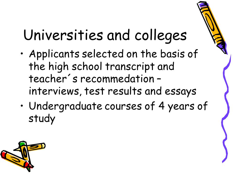 Universities and colleges