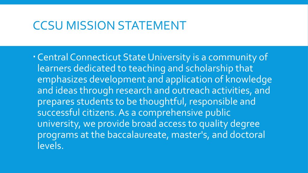 CCSU Mission Statement