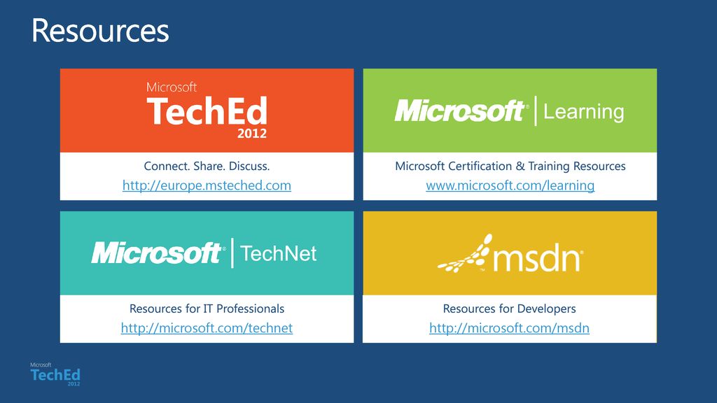 Resources Learning TechNet