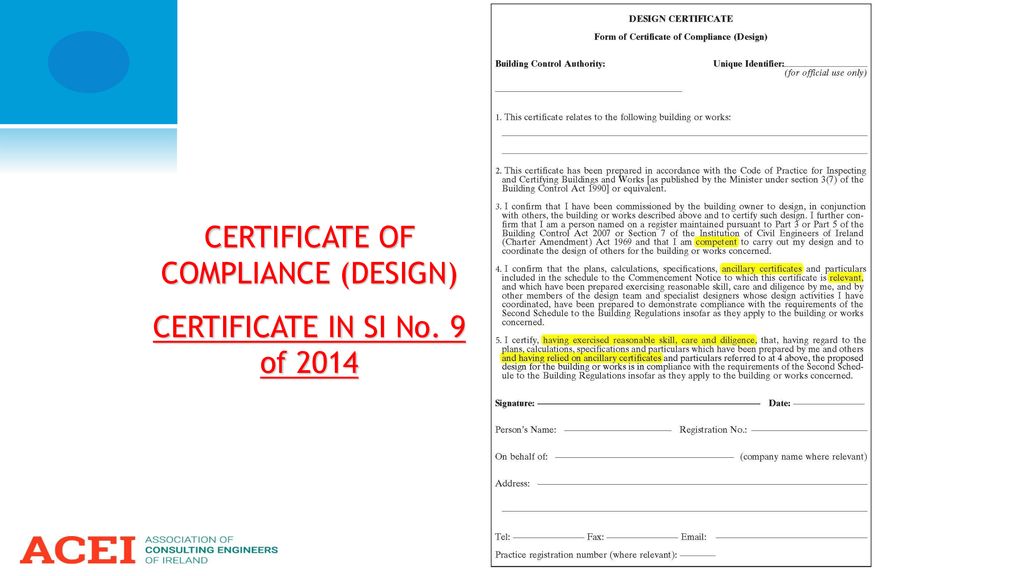 44 Popular Ancillary certificate of compliance design 