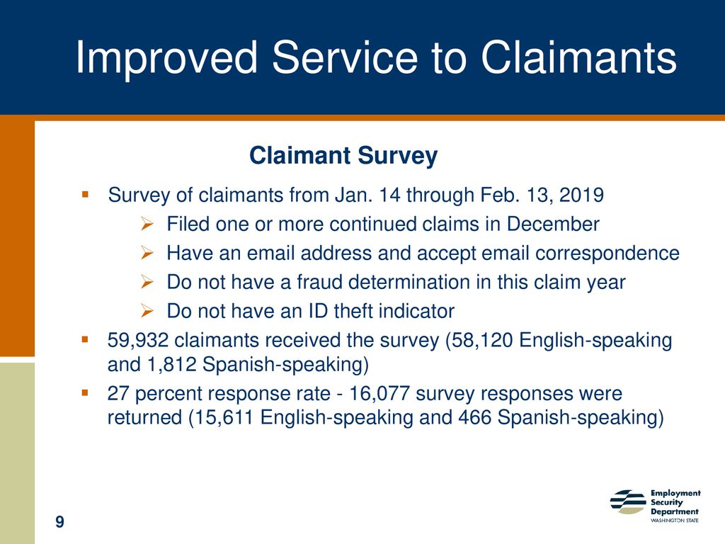 Improved Service to Claimants