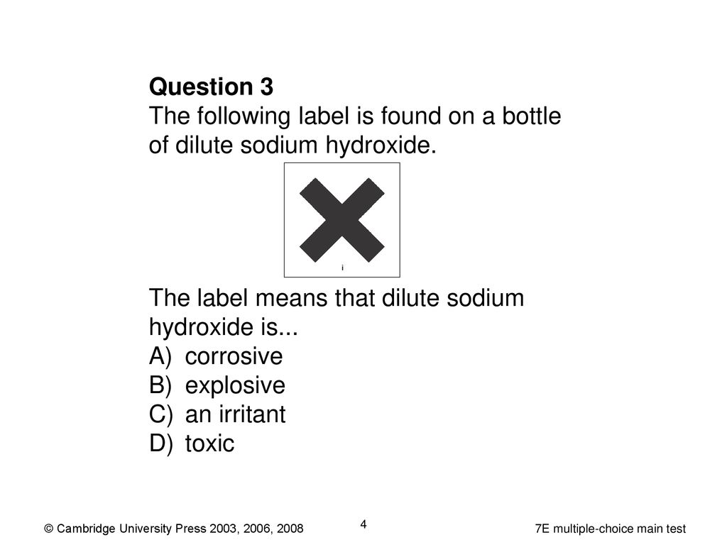 Year 7 multiple-choice main test 7E Acids and alkalis - ppt ...