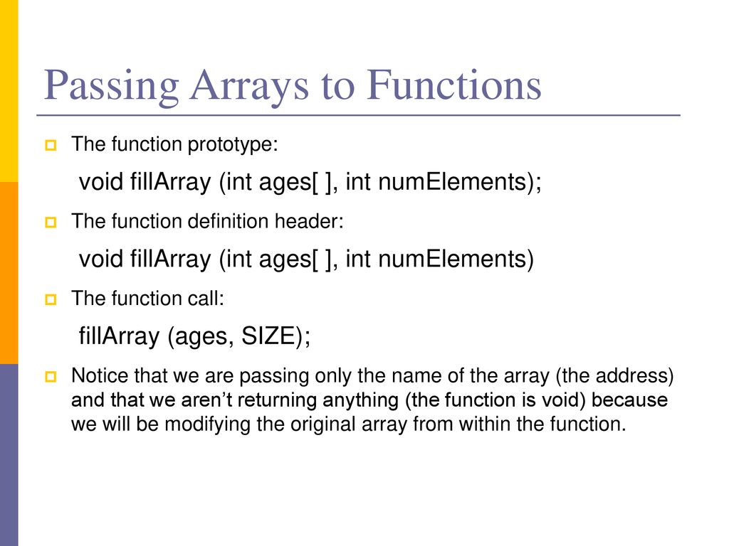 Arrays, Part 2 of 2 Topics Array Names Hold Address How Indexing Works ...