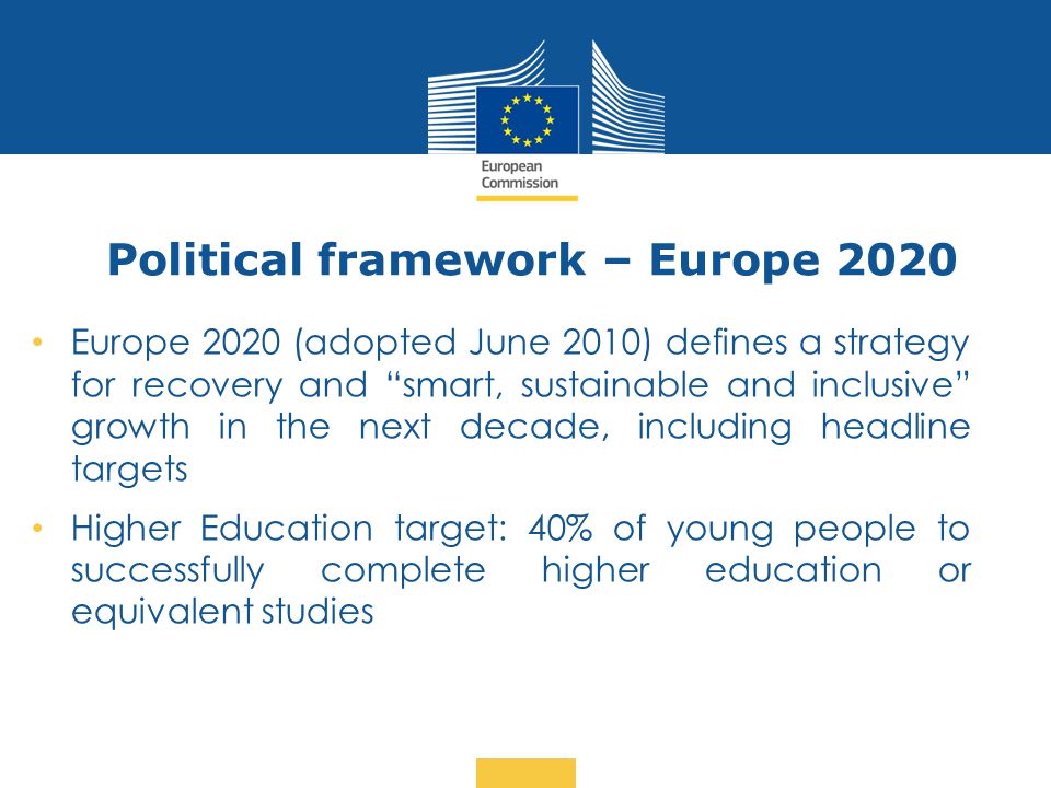 Political framework – Europe 2020
