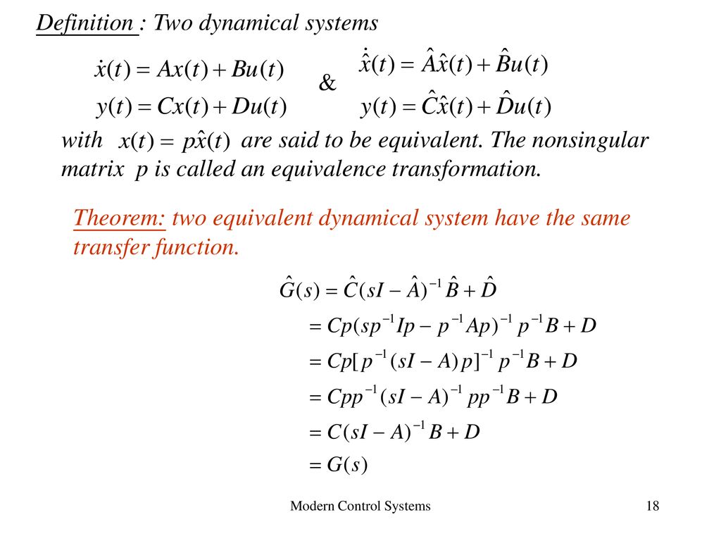 State Space Approach State Variables Of A Dynamical System Ppt Download