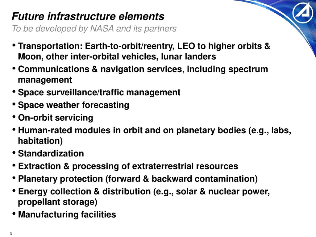 Future infrastructure elements