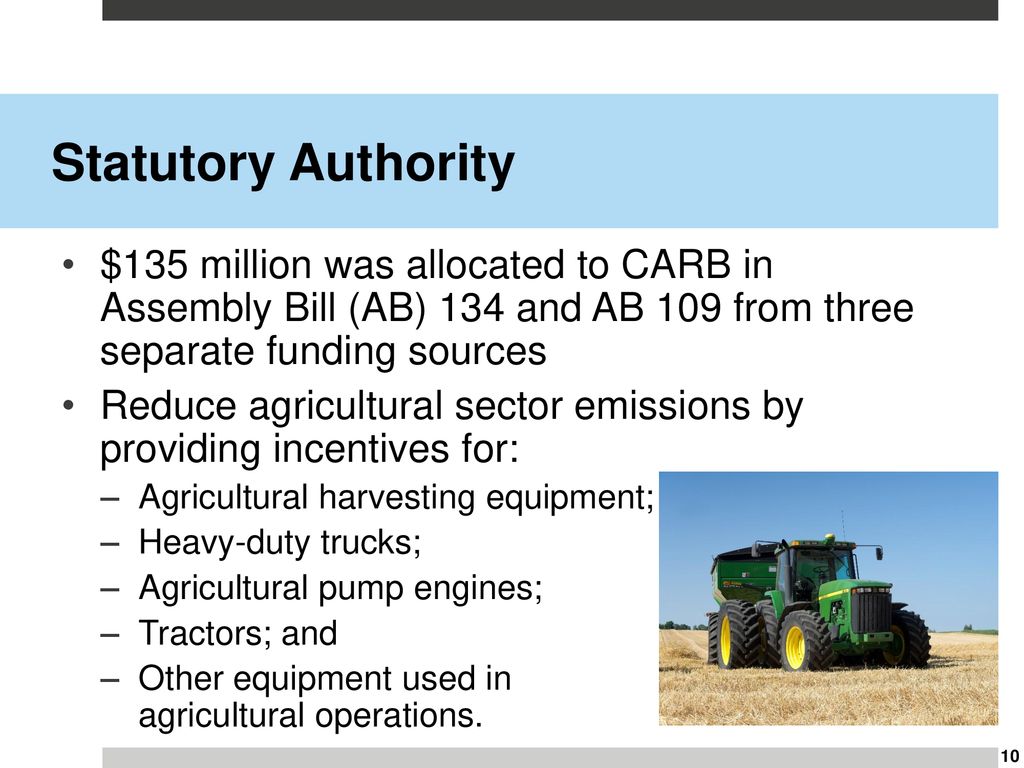 Funding Agricultural Replacement Measures for Emission Reductions