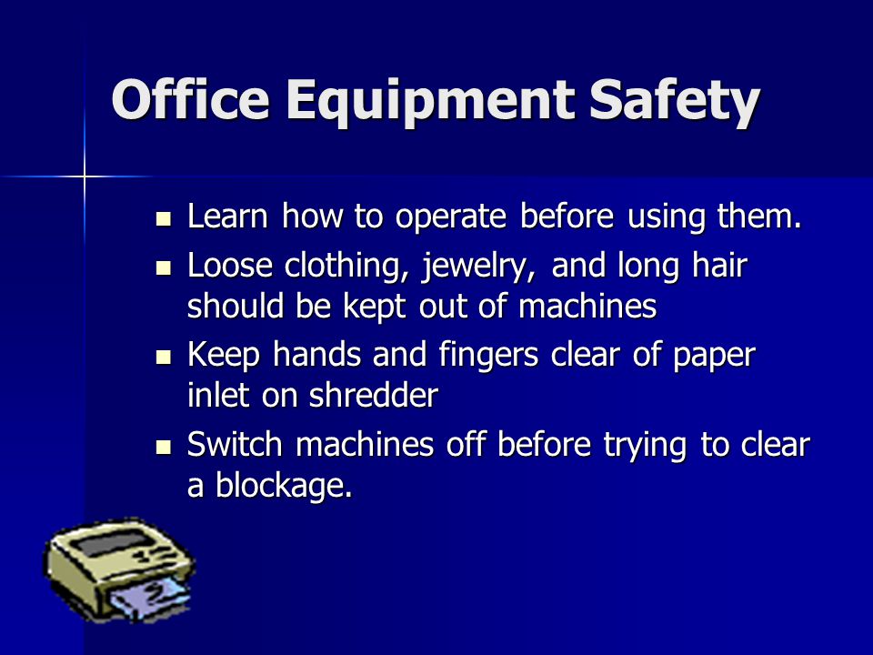 Office Equipment Safety