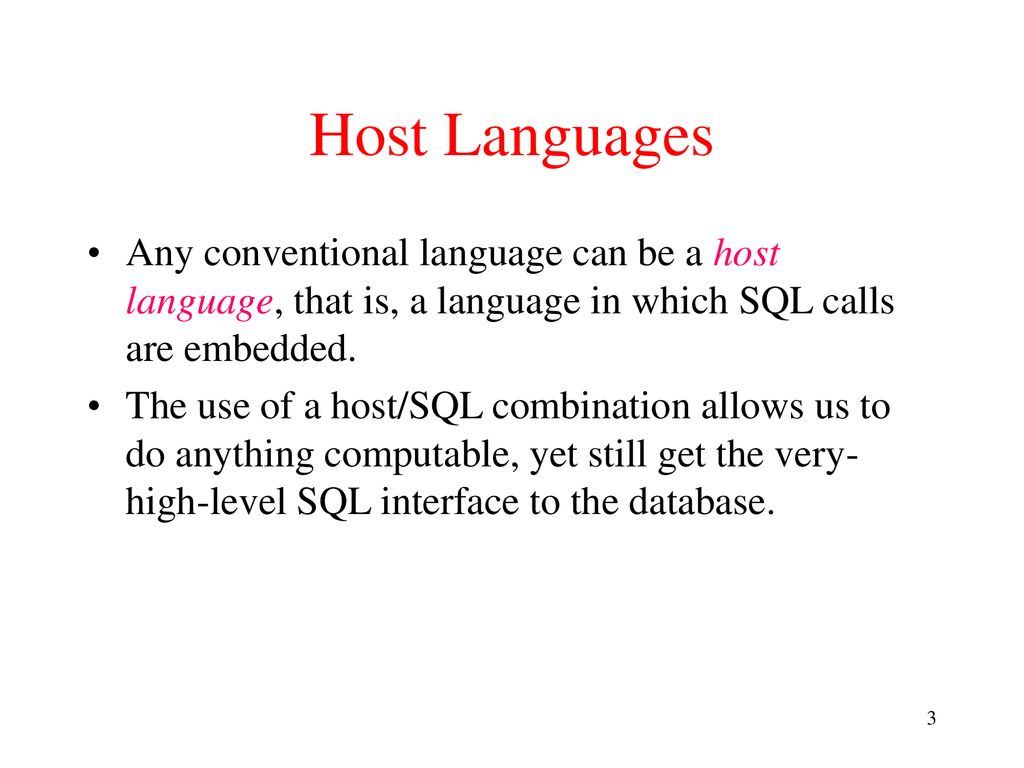 Embedded SQL Chapter ppt download